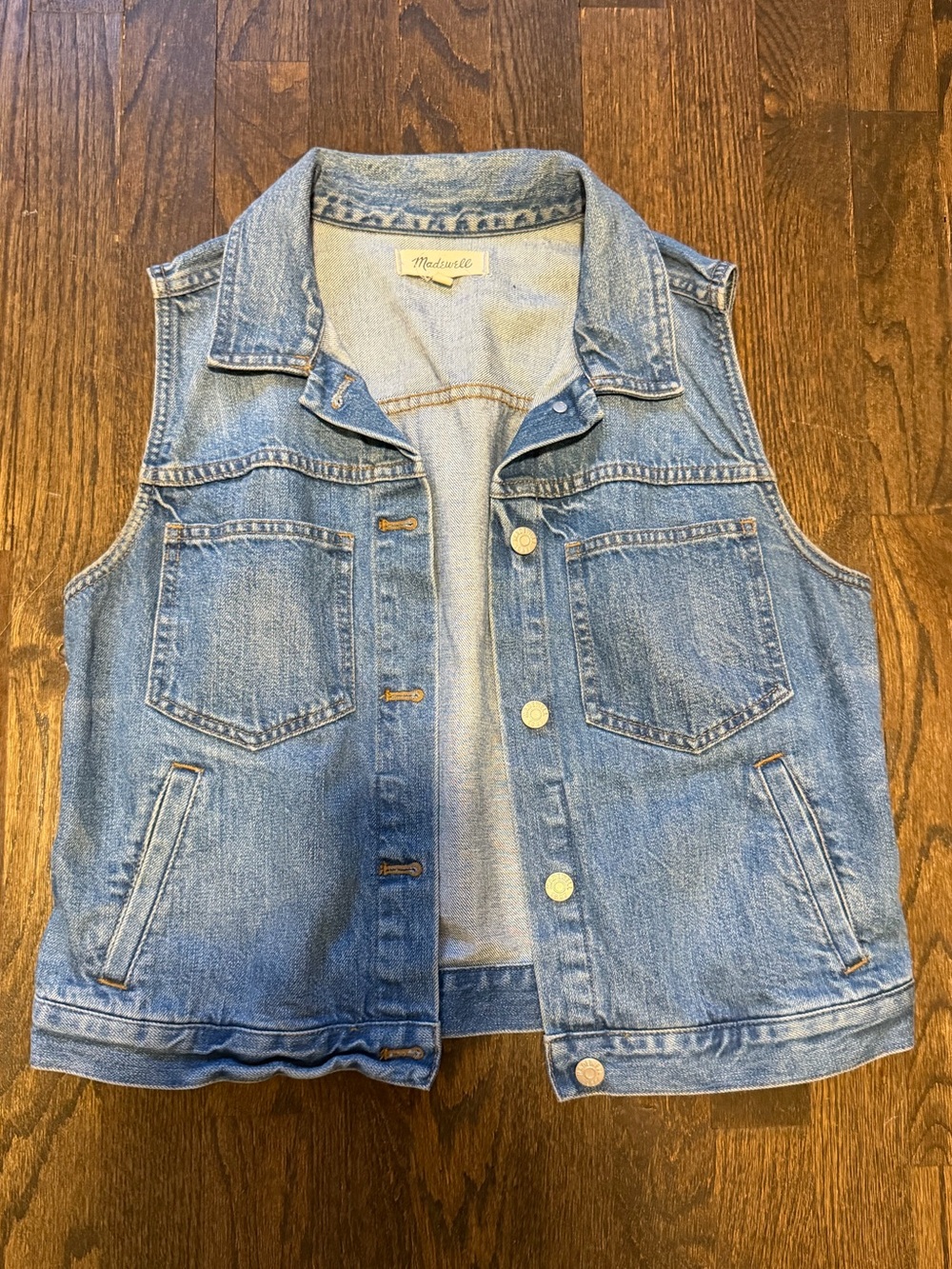 Madewell Light Blue Denim Vest